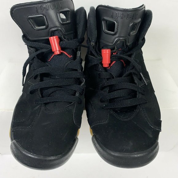 Nike Air Jordan VI 6 Retro 2009 Black Shoes Sz 7Y - Picture 4 of 8